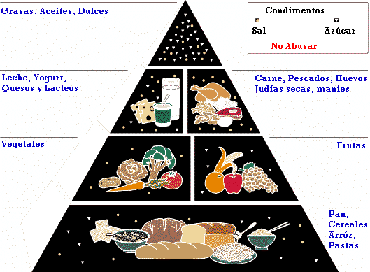 Pirámide nutrcional de los alimentosi