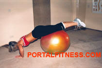 Pectorales con Fit Ball Training: posicin final