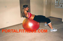 Abdominales sobre la Fit Ball Training: posicin final