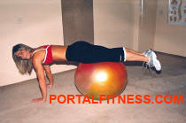 Pectorales con Fit Ball Training: posicin inicial