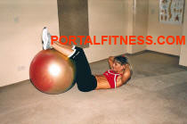 Abdominales con Fit Ball Training: posicin final